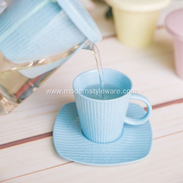 80ML Simple Ceramic 80cc Coffee Cup and Saucer